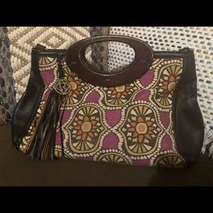 Relic by Fossil Vintage-Style Tote w Wood Handle